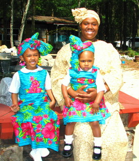 Sister Ebony and children enjoying the Shabbat